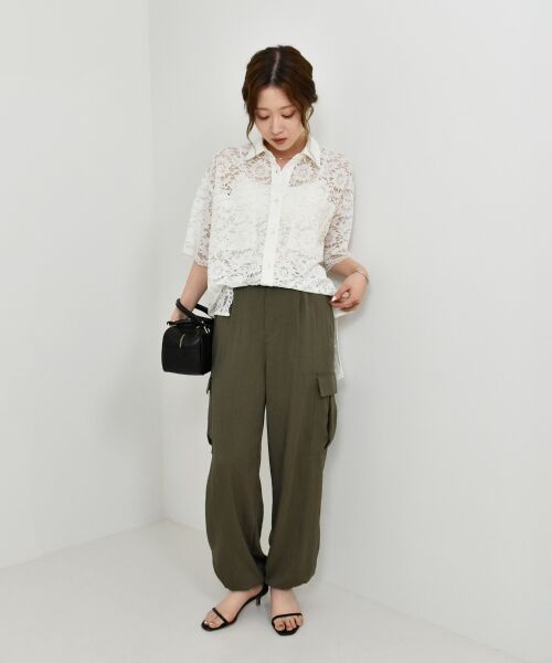 le.coeur blanc / ルクールブラン シャツ・ブラウス | フロントポケットフラワーコードレースシャツ | 詳細17