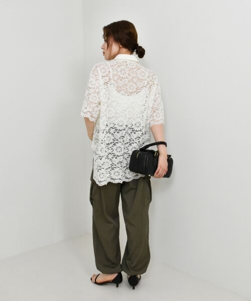 le.coeur blanc / ルクールブラン シャツ・ブラウス | フロントポケットフラワーコードレースシャツ | 詳細19