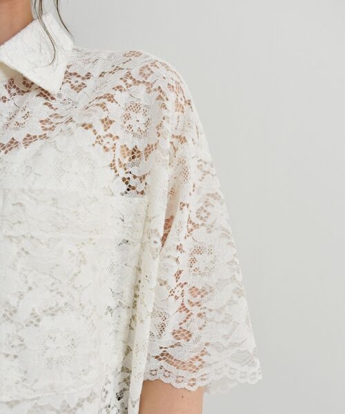 le.coeur blanc / ルクールブラン シャツ・ブラウス | フロントポケットフラワーコードレースシャツ | 詳細21