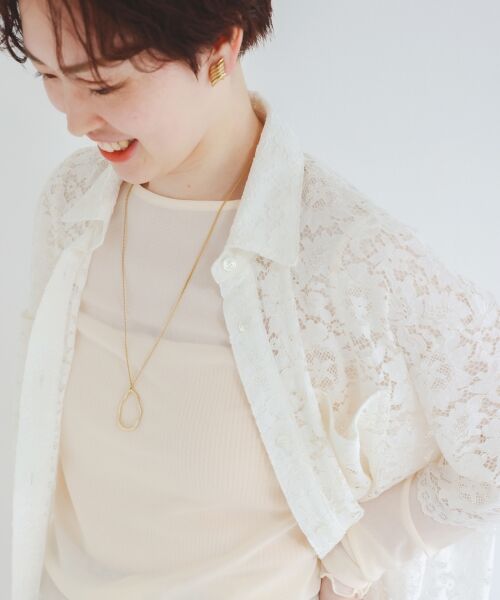 le.coeur blanc / ルクールブラン シャツ・ブラウス | フロントポケットフラワーコードレースシャツ | 詳細23