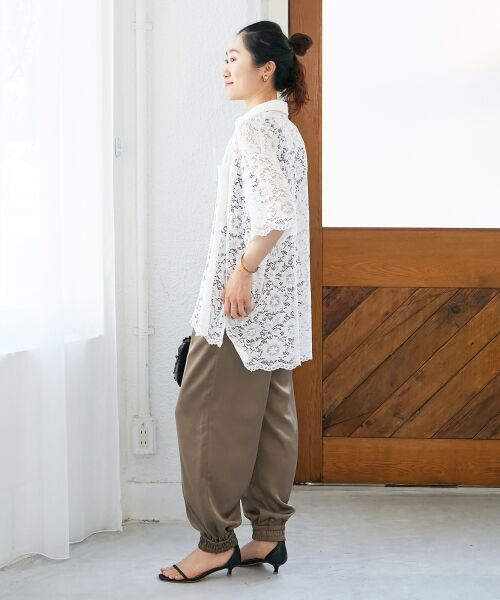 le.coeur blanc / ルクールブラン シャツ・ブラウス | フロントポケットフラワーコードレースシャツ | 詳細8