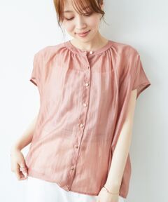 le.coeur blanc / ルクールブラン シャツ・ブラウス | 《手洗い可能》シアーギャザーフレンチ2wayブラウス