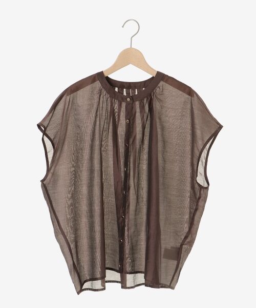 le.coeur blanc / ルクールブラン シャツ・ブラウス | 《手洗い可能》シアーギャザーフレンチ2wayブラウス | 詳細1