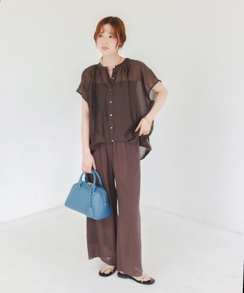 le.coeur blanc / ルクールブラン シャツ・ブラウス | 《手洗い可能》シアーギャザーフレンチ2wayブラウス | 詳細16