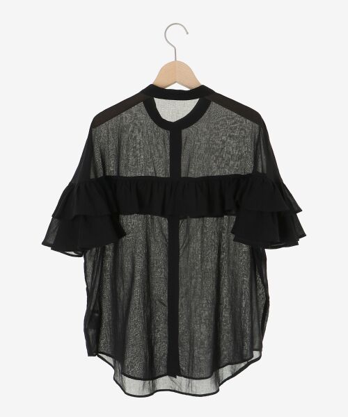 le.coeur blanc / ルクールブラン シャツ・ブラウス | バンドカラーシアーフリルブラウス | 詳細18