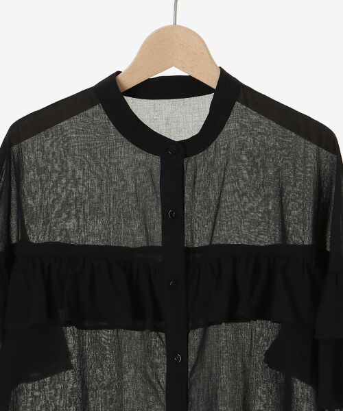 le.coeur blanc / ルクールブラン シャツ・ブラウス | バンドカラーシアーフリルブラウス | 詳細19