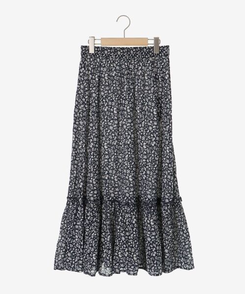 le.coeur blanc / ルクールブラン ロング・マキシ丈スカート | 《手洗い可能》フラワープリントティアードスカート | 詳細1
