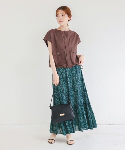 le.coeur blanc / ルクールブラン ロング・マキシ丈スカート | 《手洗い可能》フラワープリントティアードスカート | 詳細17