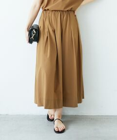 le.coeur blanc / ルクールブラン ロング・マキシ丈スカート | ナイロンストレッチタックギャザースカート
