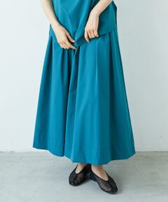 le.coeur blanc / ルクールブラン ロング・マキシ丈スカート | ナイロンストレッチタックギャザースカート