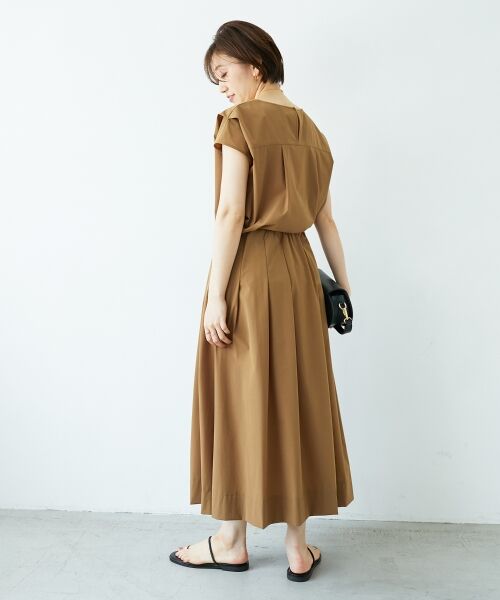 le.coeur blanc / ルクールブラン ロング・マキシ丈スカート | ナイロンストレッチタックギャザースカート | 詳細9