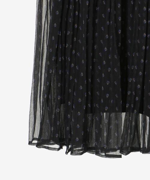 le.coeur blanc / ルクールブラン ロング・マキシ丈スカート | 楊柳フラワープリントランダムプリーツスカート | 詳細18