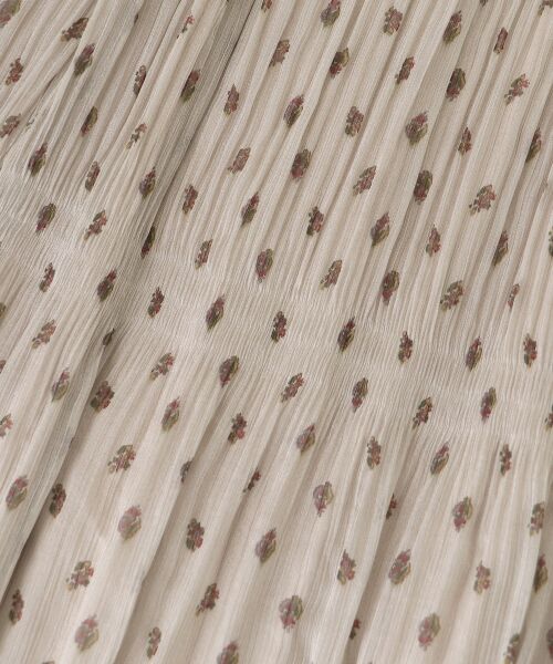 le.coeur blanc / ルクールブラン ロング・マキシ丈スカート | 楊柳フラワープリントランダムプリーツスカート | 詳細21