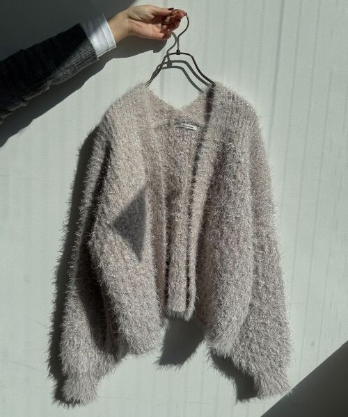 le.coeur blanc / ルクールブラン カーディガン・ボレロ | ラメフェザーモールネップカーディガン | 詳細11