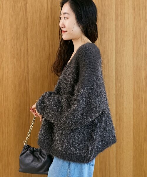 le.coeur blanc / ルクールブラン カーディガン・ボレロ | ラメフェザーモールネップカーディガン | 詳細27