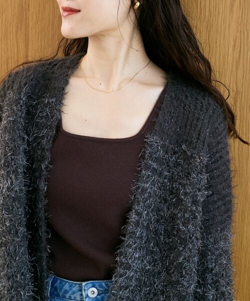 le.coeur blanc / ルクールブラン カーディガン・ボレロ | ラメフェザーモールネップカーディガン | 詳細28