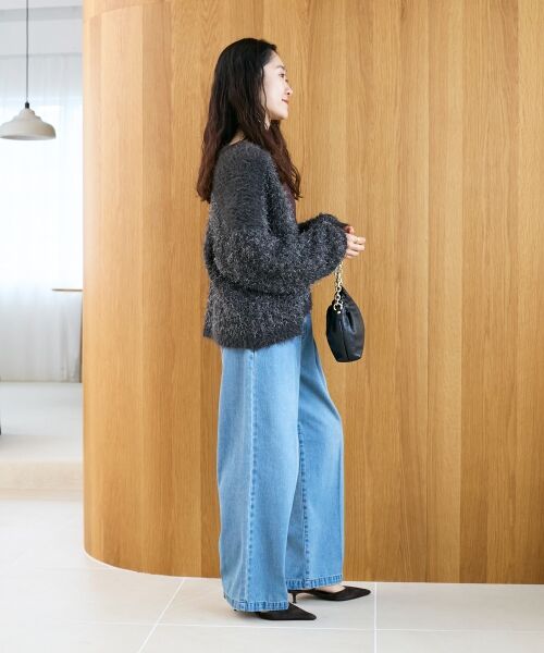 le.coeur blanc / ルクールブラン カーディガン・ボレロ | ラメフェザーモールネップカーディガン | 詳細30