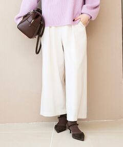 le.coeur blanc / ルクールブラン その他パンツ | ウールライクフロントタックワイドクロップドパンツ