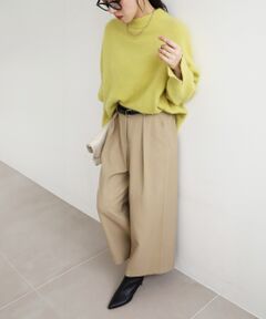 le.coeur blanc / ルクールブラン その他パンツ | ウールライクフロントタックワイドクロップドパンツ