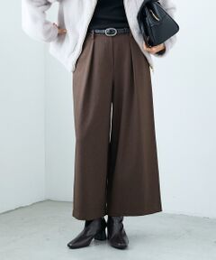 le.coeur blanc / ルクールブラン その他パンツ | ウールライクフロントタックワイドクロップドパンツ