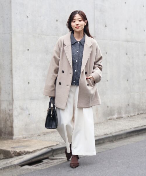 le.coeur blanc / ルクールブラン その他パンツ | ウールライクフロントタックワイドクロップドパンツ | 詳細13