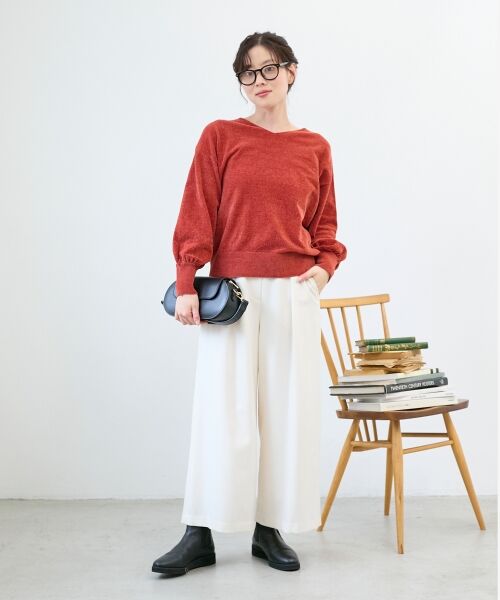 le.coeur blanc / ルクールブラン その他パンツ | ウールライクフロントタックワイドクロップドパンツ | 詳細19