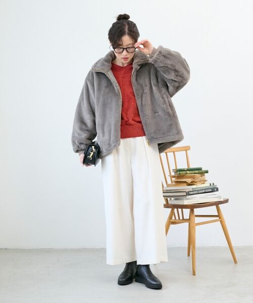 le.coeur blanc / ルクールブラン その他パンツ | ウールライクフロントタックワイドクロップドパンツ | 詳細20