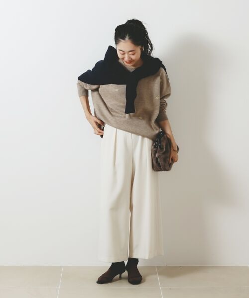 le.coeur blanc / ルクールブラン その他パンツ | ウールライクフロントタックワイドクロップドパンツ | 詳細27