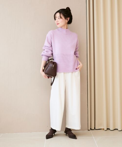 le.coeur blanc / ルクールブラン その他パンツ | ウールライクフロントタックワイドクロップドパンツ | 詳細4