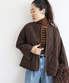 le.coeur blanc / ルクールブラン その他アウター | リバーシブルタフタ×ファーキルトジャケット