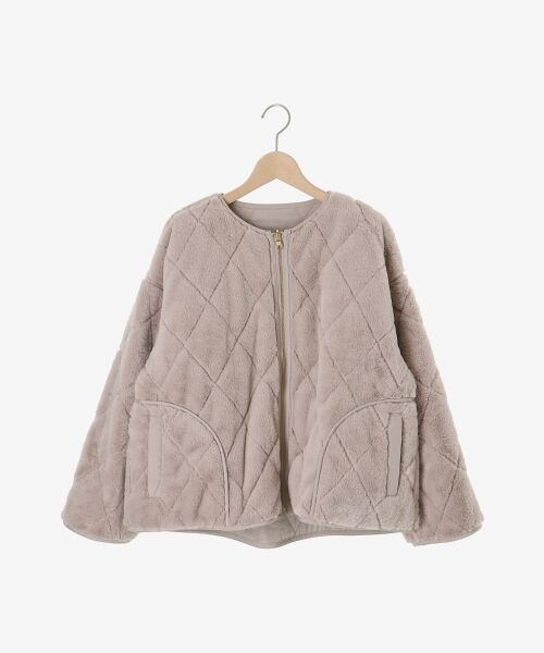 le.coeur blanc / ルクールブラン その他アウター | リバーシブルタフタ×ファーキルトジャケット | 詳細1
