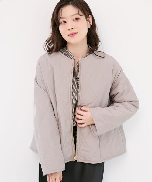 le.coeur blanc / ルクールブラン その他アウター | リバーシブルタフタ×ファーキルトジャケット | 詳細13