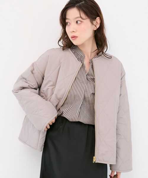 le.coeur blanc / ルクールブラン その他アウター | リバーシブルタフタ×ファーキルトジャケット | 詳細14