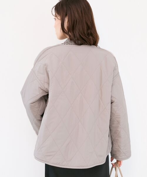 le.coeur blanc / ルクールブラン その他アウター | リバーシブルタフタ×ファーキルトジャケット | 詳細17