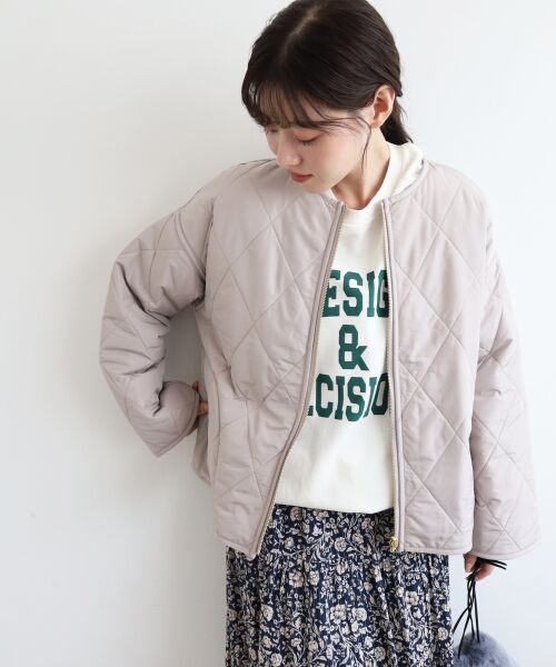 le.coeur blanc / ルクールブラン その他アウター | リバーシブルタフタ×ファーキルトジャケット | 詳細19