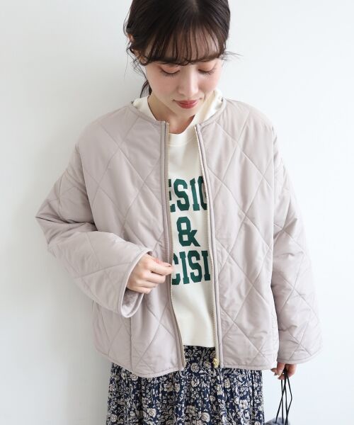 le.coeur blanc / ルクールブラン その他アウター | リバーシブルタフタ×ファーキルトジャケット | 詳細20