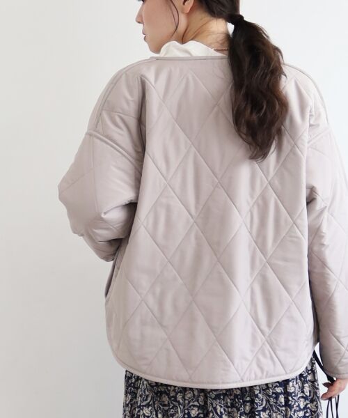 le.coeur blanc / ルクールブラン その他アウター | リバーシブルタフタ×ファーキルトジャケット | 詳細21