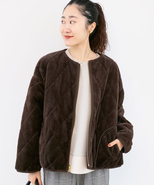 le.coeur blanc / ルクールブラン その他アウター | リバーシブルタフタ×ファーキルトジャケット | 詳細26