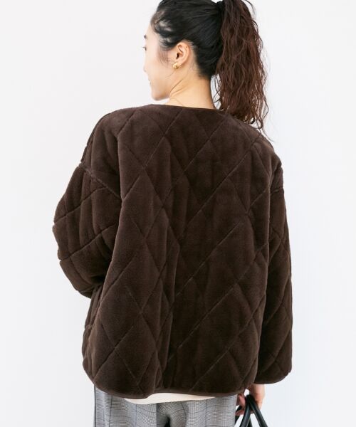 le.coeur blanc / ルクールブラン その他アウター | リバーシブルタフタ×ファーキルトジャケット | 詳細27