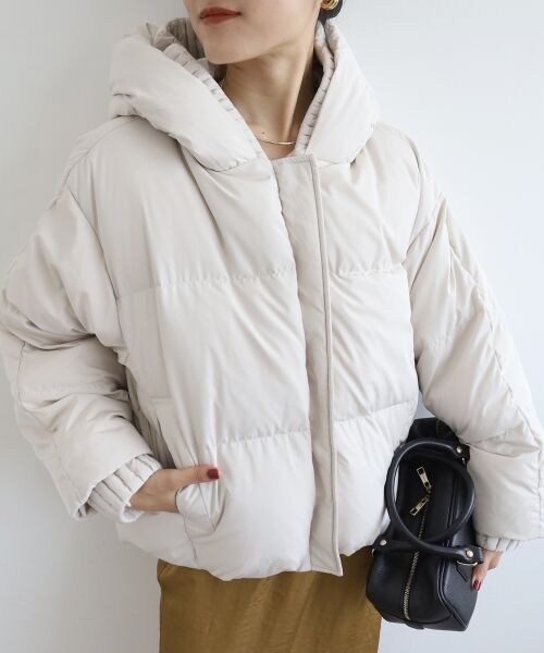 le.coeur blanc / ルクールブラン ダウンジャケット・ベスト | プリーツレイヤードフードショートダウン | 詳細17