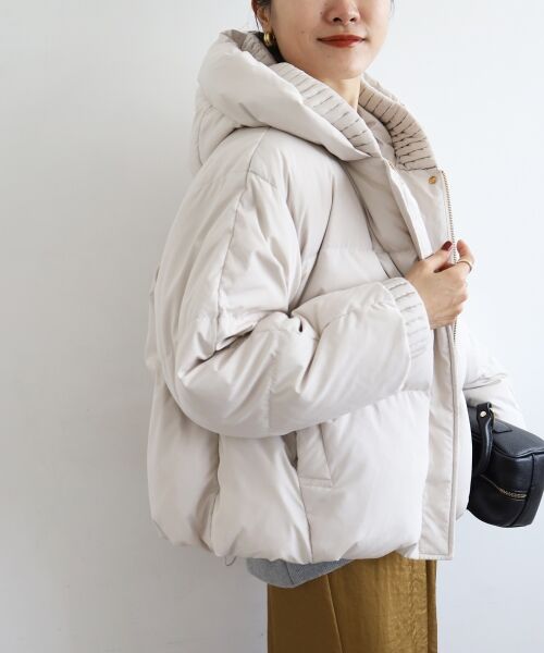 le.coeur blanc / ルクールブラン ダウンジャケット・ベスト | プリーツレイヤードフードショートダウン | 詳細19
