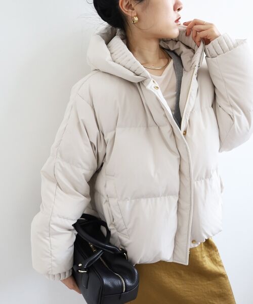 le.coeur blanc / ルクールブラン ダウンジャケット・ベスト | プリーツレイヤードフードショートダウン | 詳細20
