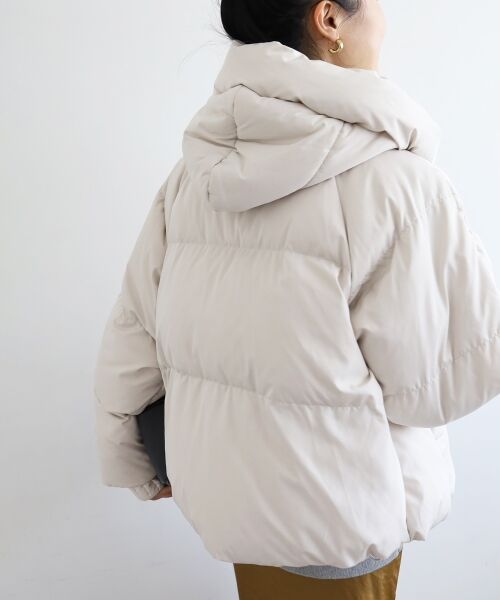 le.coeur blanc / ルクールブラン ダウンジャケット・ベスト | プリーツレイヤードフードショートダウン | 詳細22