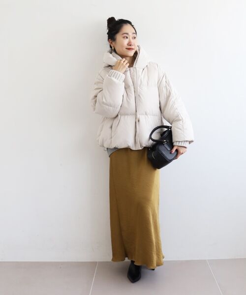 le.coeur blanc / ルクールブラン ダウンジャケット・ベスト | プリーツレイヤードフードショートダウン | 詳細25