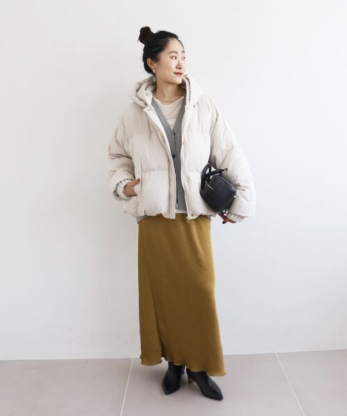 le.coeur blanc / ルクールブラン ダウンジャケット・ベスト | プリーツレイヤードフードショートダウン | 詳細26