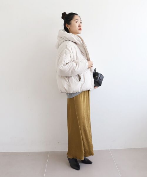 le.coeur blanc / ルクールブラン ダウンジャケット・ベスト | プリーツレイヤードフードショートダウン | 詳細27