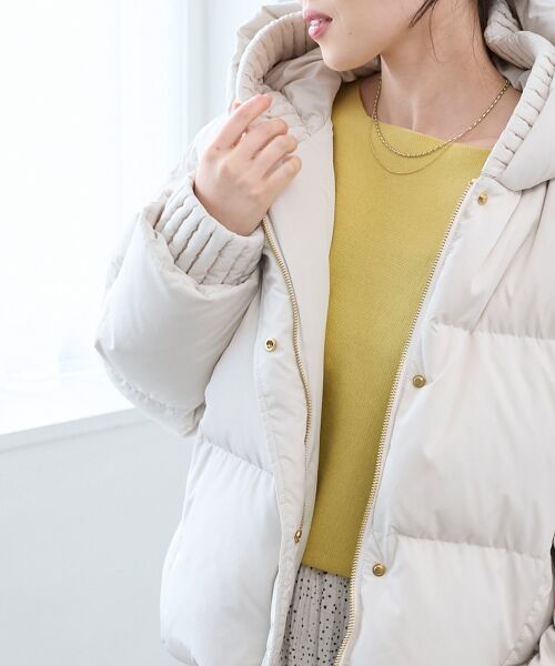 le.coeur blanc / ルクールブラン ダウンジャケット・ベスト | プリーツレイヤードフードショートダウン | 詳細4
