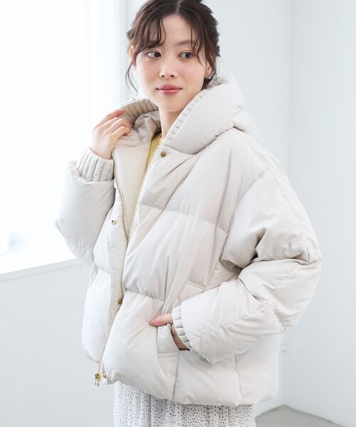 le.coeur blanc / ルクールブラン ダウンジャケット・ベスト | プリーツレイヤードフードショートダウン | 詳細6