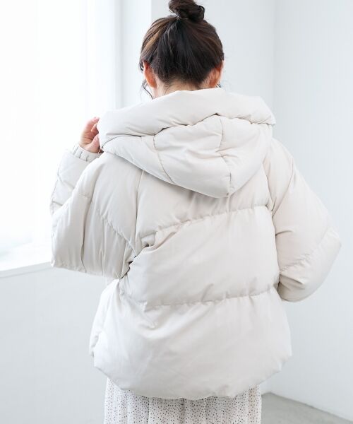 le.coeur blanc / ルクールブラン ダウンジャケット・ベスト | プリーツレイヤードフードショートダウン | 詳細7