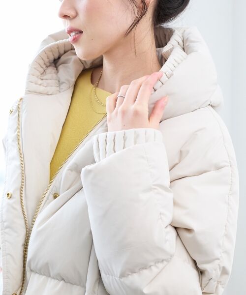 le.coeur blanc / ルクールブラン ダウンジャケット・ベスト | プリーツレイヤードフードショートダウン | 詳細8